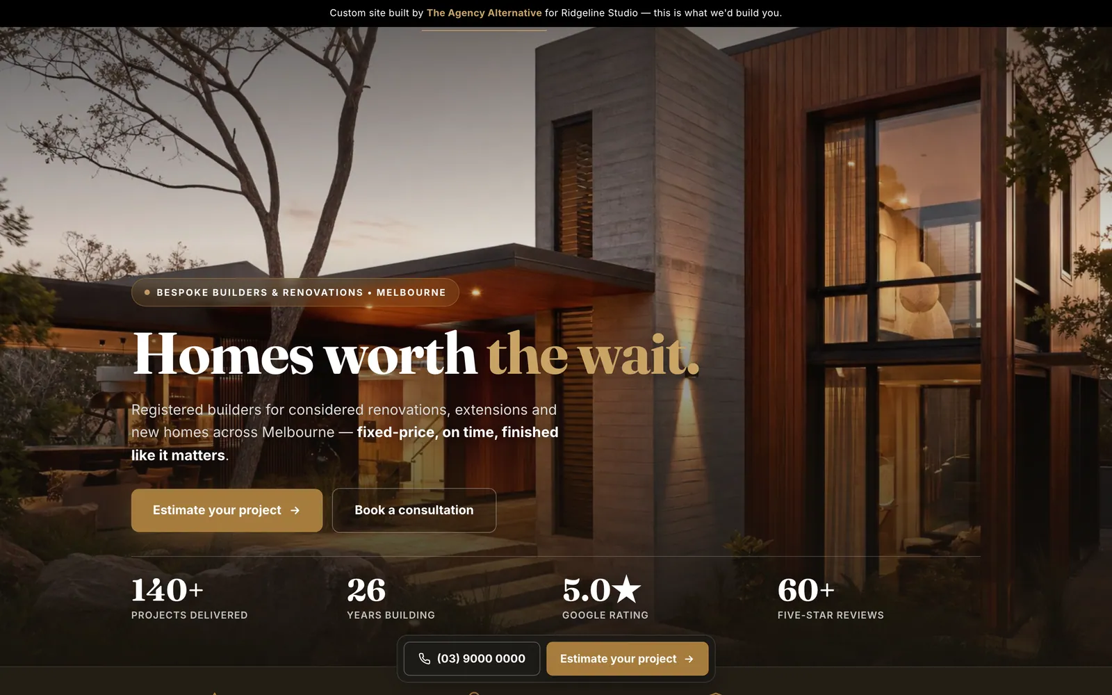 Ridgeline Studio website