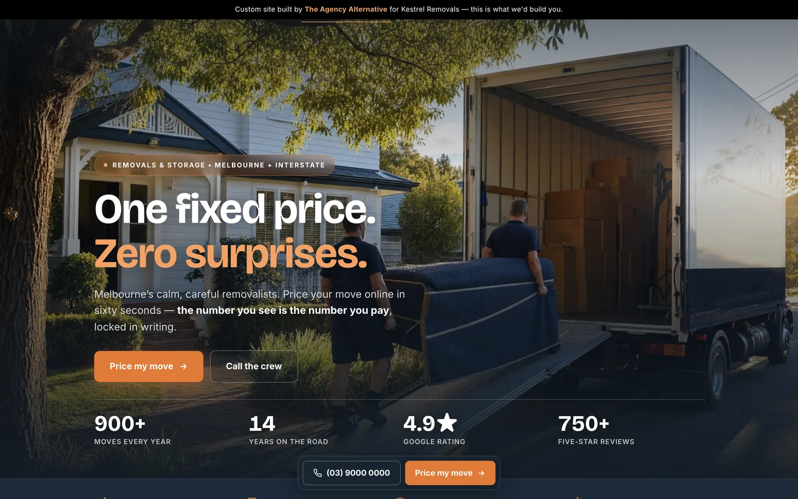 Kestrel Removals website