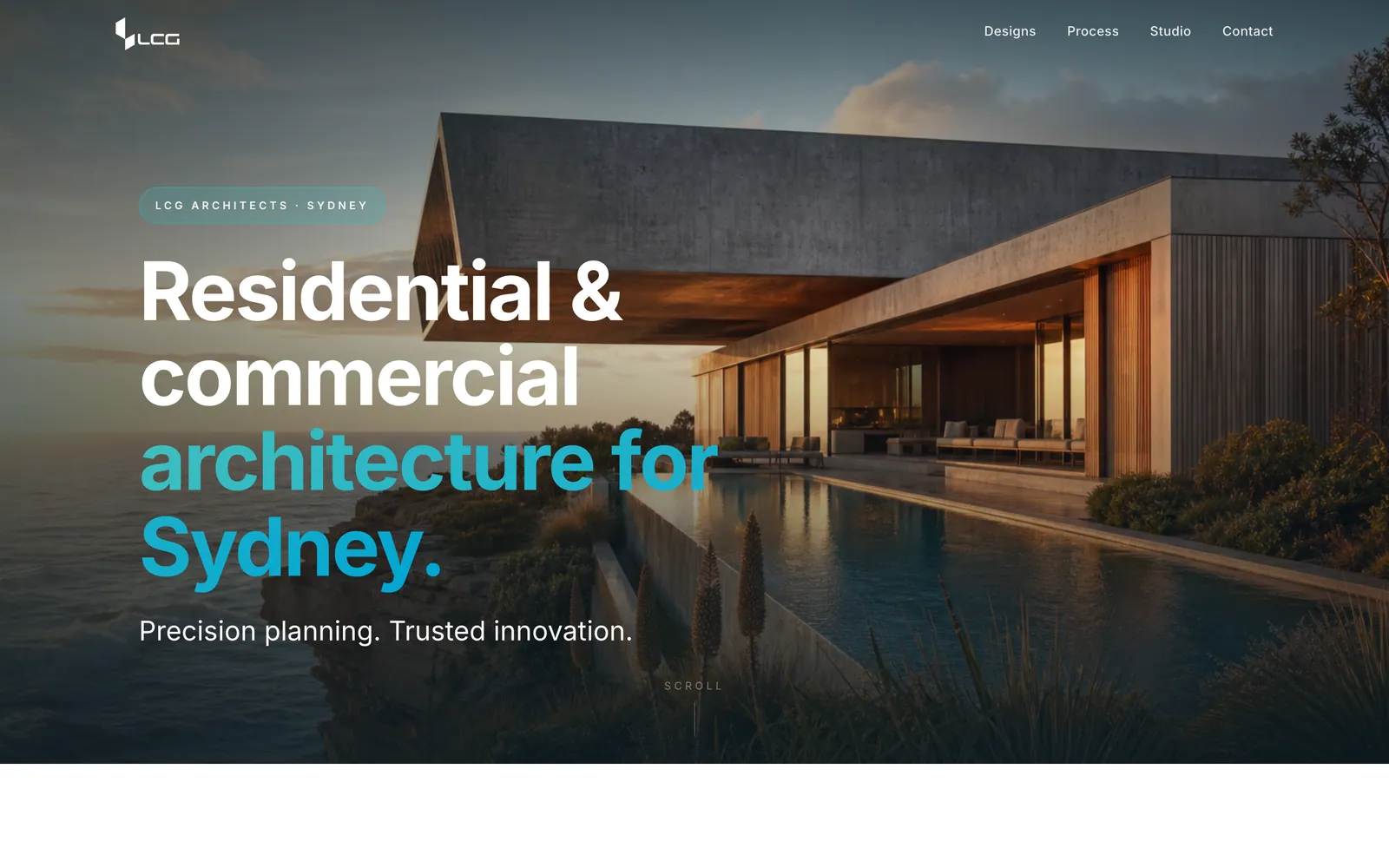 LCG Architects website screenshot
