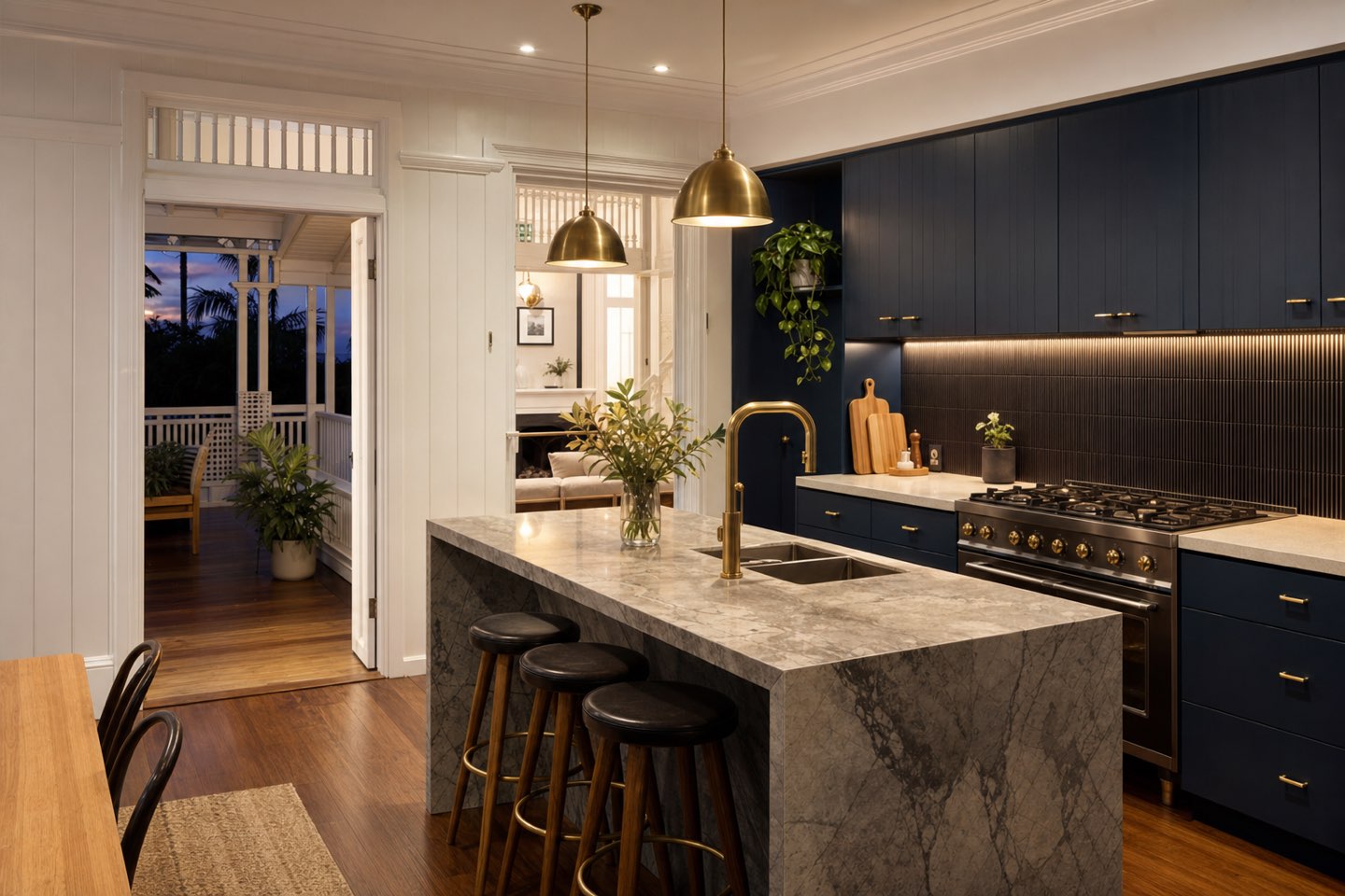 A newly renovated open-plan kitchen — equity put to work