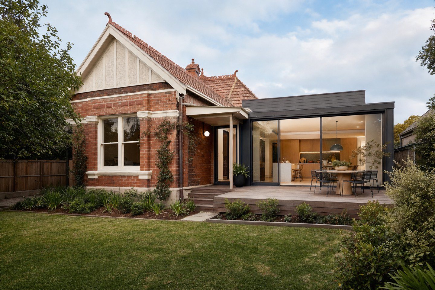 Restored Federation home with a modern rear extension, Hawthorn
