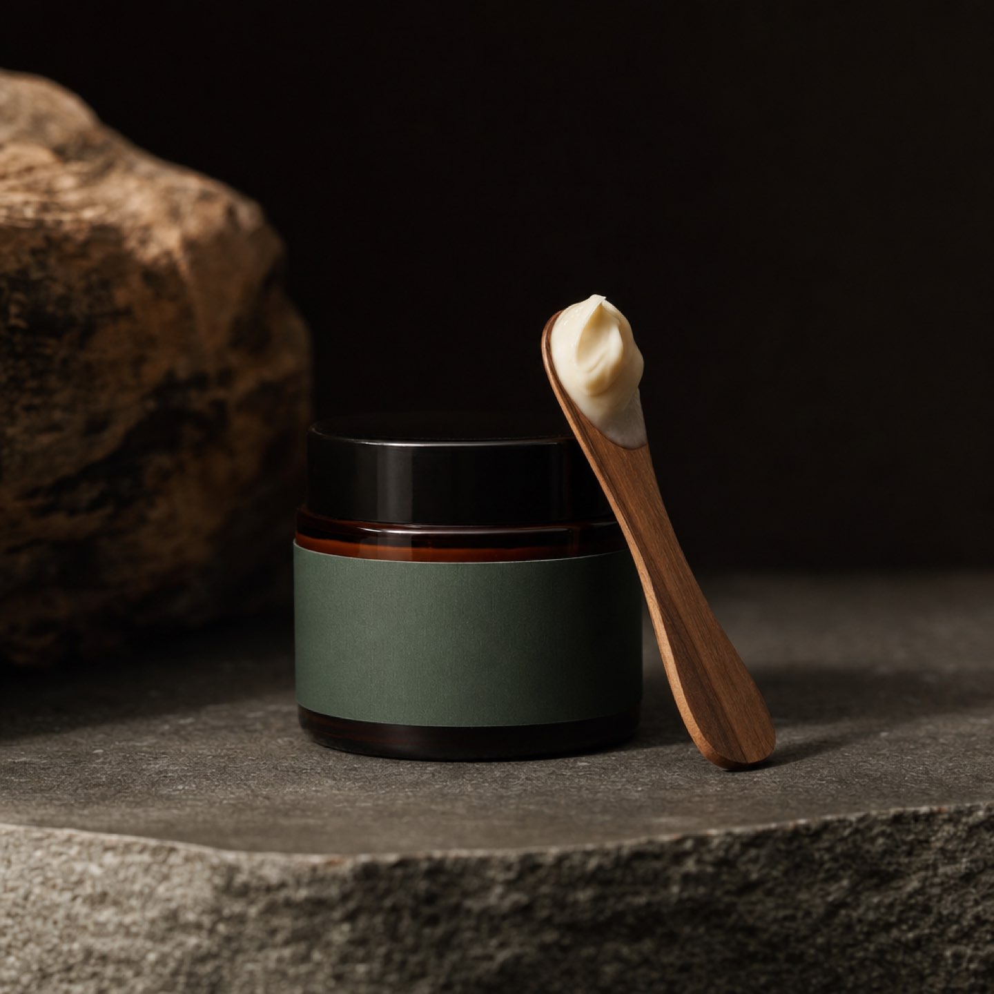 Hardworked Hands Repair cream in a small amber glass pot