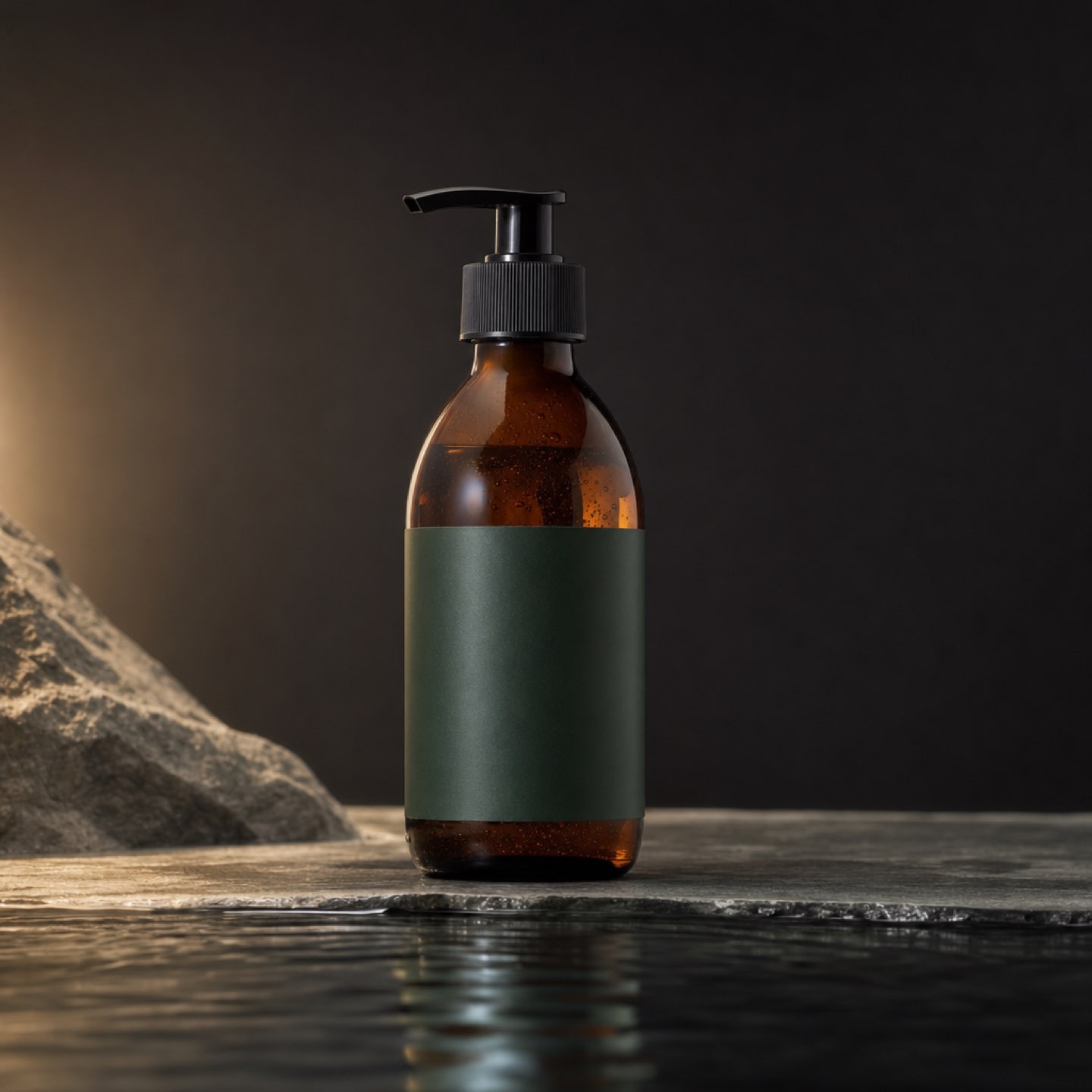 Eucalypt Recovery Wash in an amber glass pump bottle