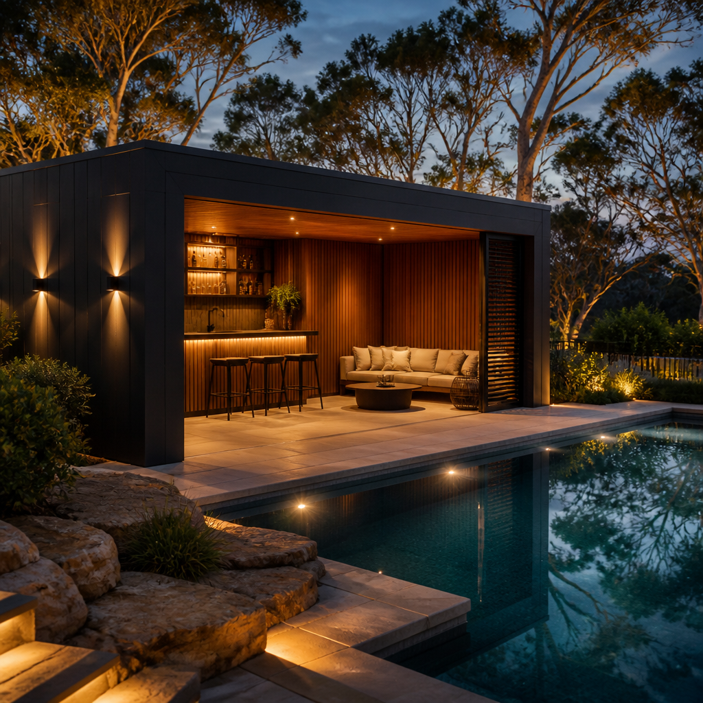 Poolside cabana — Hills District